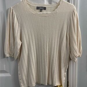 Off white cable knit blouse